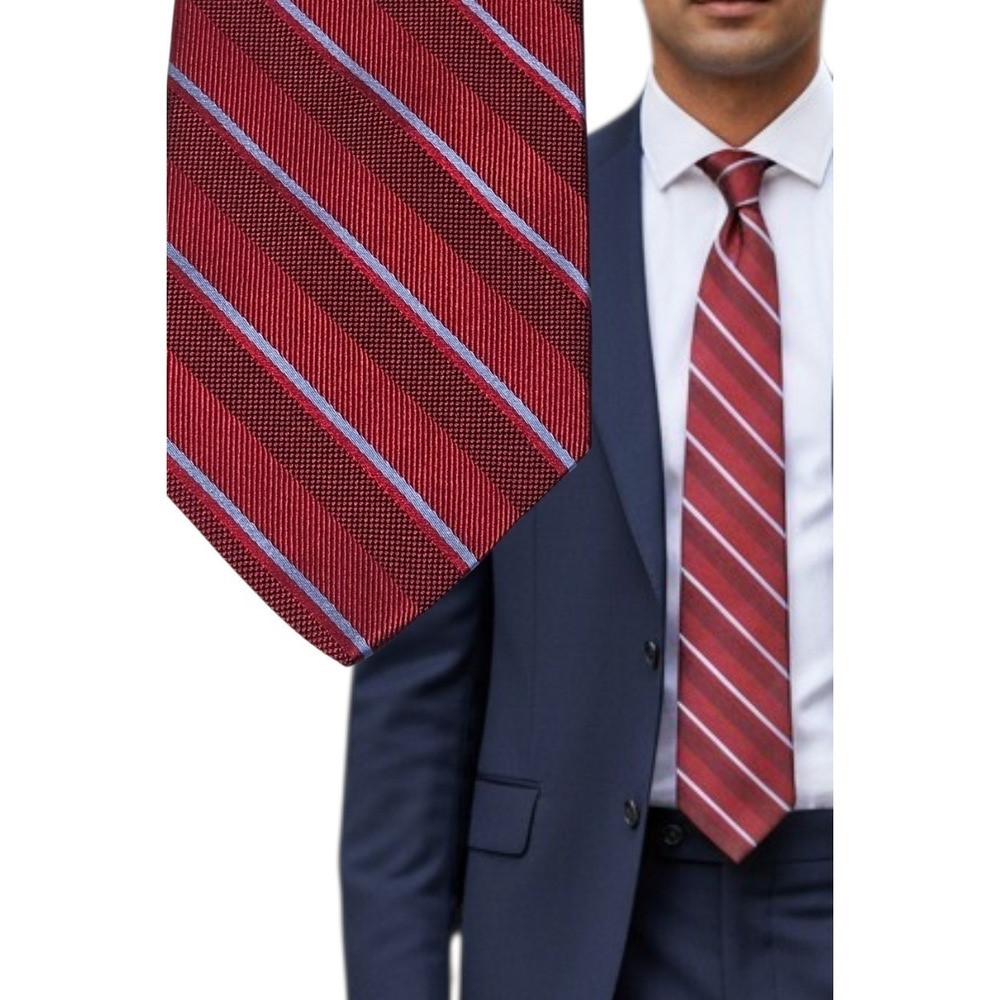 VTG BROOKS BROTHERS 346 SILK Men's Neck Tie Red Blue Striped USA MADE